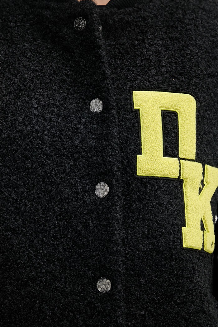 DKNY geacă varsity pentru femei P5HJ7CLD negru