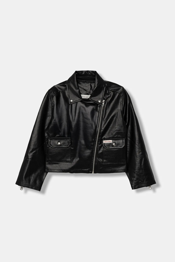 Детско рокерско яке Calvin Klein Jeans IG0IG02982.9BYA черен AW25