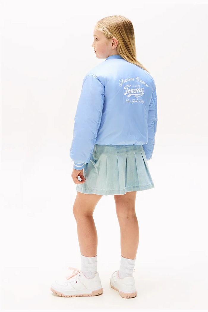 Παιδικό αναστρέψιμο μπουφάν μπόμπερ Tommy Hilfiger μπλε KG0KG08727.110.122.9BYA