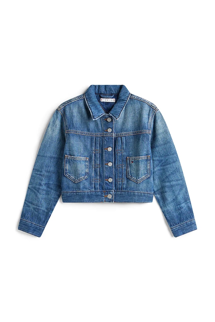 Детско дънково яке Tommy Hilfiger KG0KG08752.9BYA тъмносин AW25