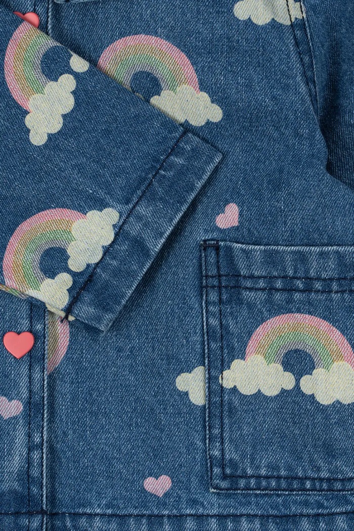 Konges Sløjd kurtka jeansowa dziecięca MAGOT DENIM SHIRT GOTS granatowy KS103883.9BYA