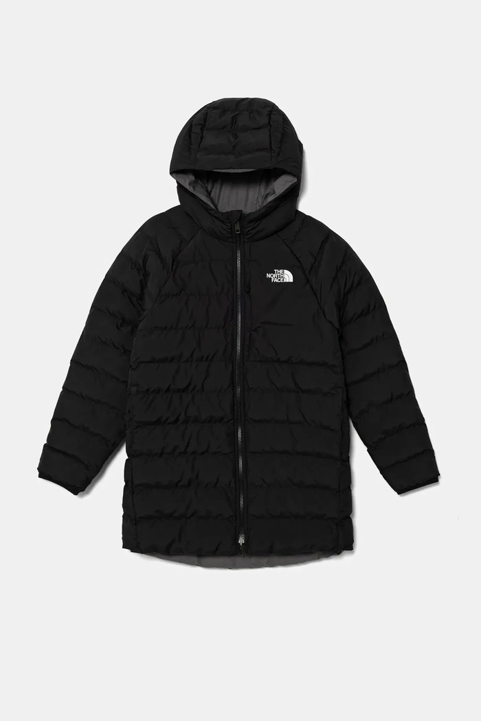 Detská obojstranná bunda The North Face G REVERSIBLE PERRITO PARKA jemné zateplenie čierna NF0A8CUTJK31