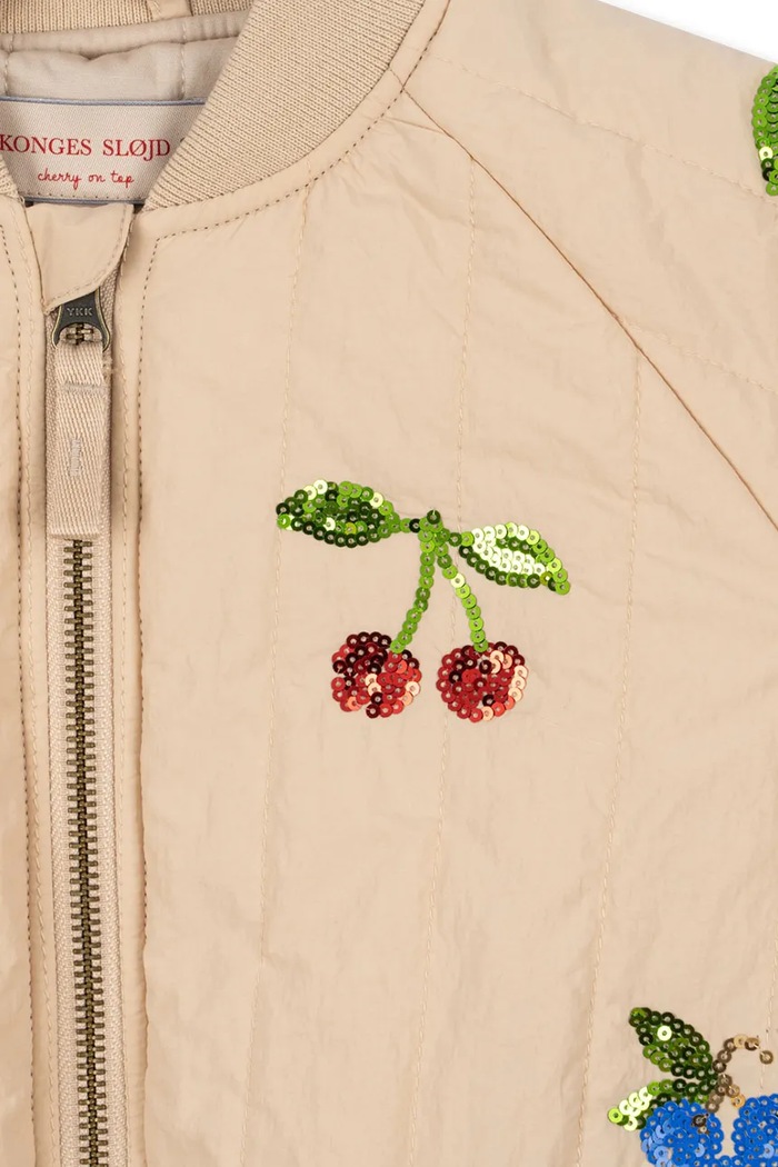 Geacă JUNO SEQUIN BOMBER JACKET Konges Sløjd bej KS103490.9BYA