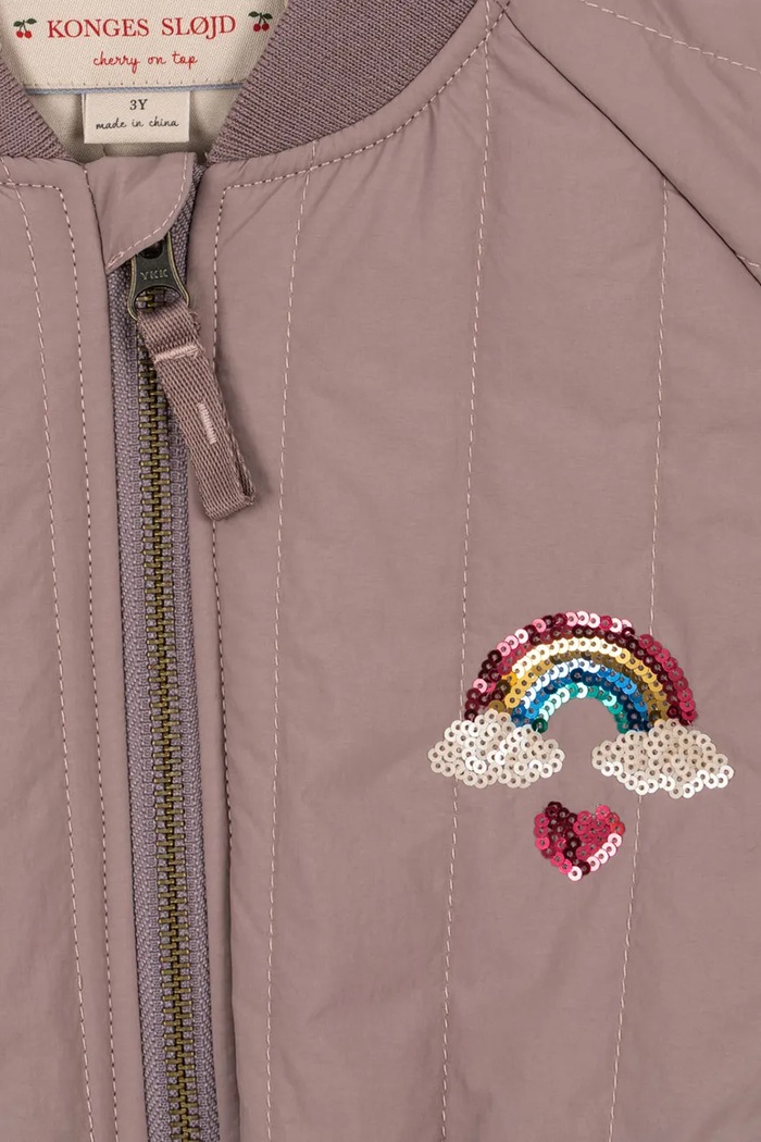 Geacă JUNO SEQUIN BOMBER JACKET Konges Sløjd roz KS103490.9BYA