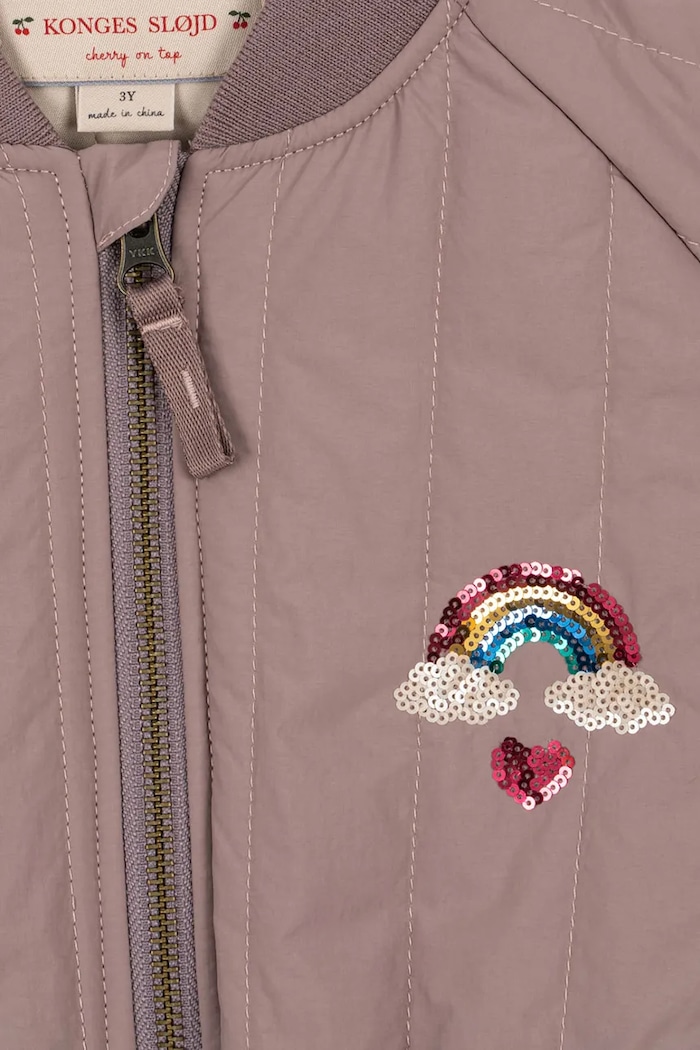 Geacă JUNO SEQUIN BOMBER JACKET Konges Sløjd roz KS103490.9BYA