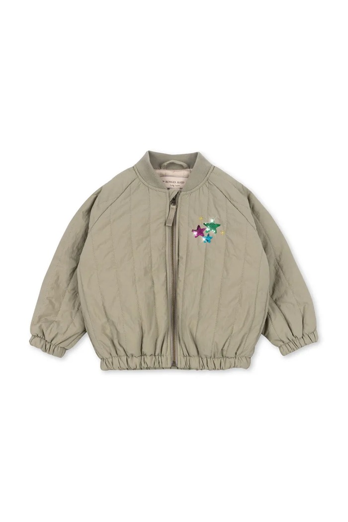 Konges Sløjd geacă JUNO SEQUIN BOMBER JACKET KS103490.9BYA verde AW25