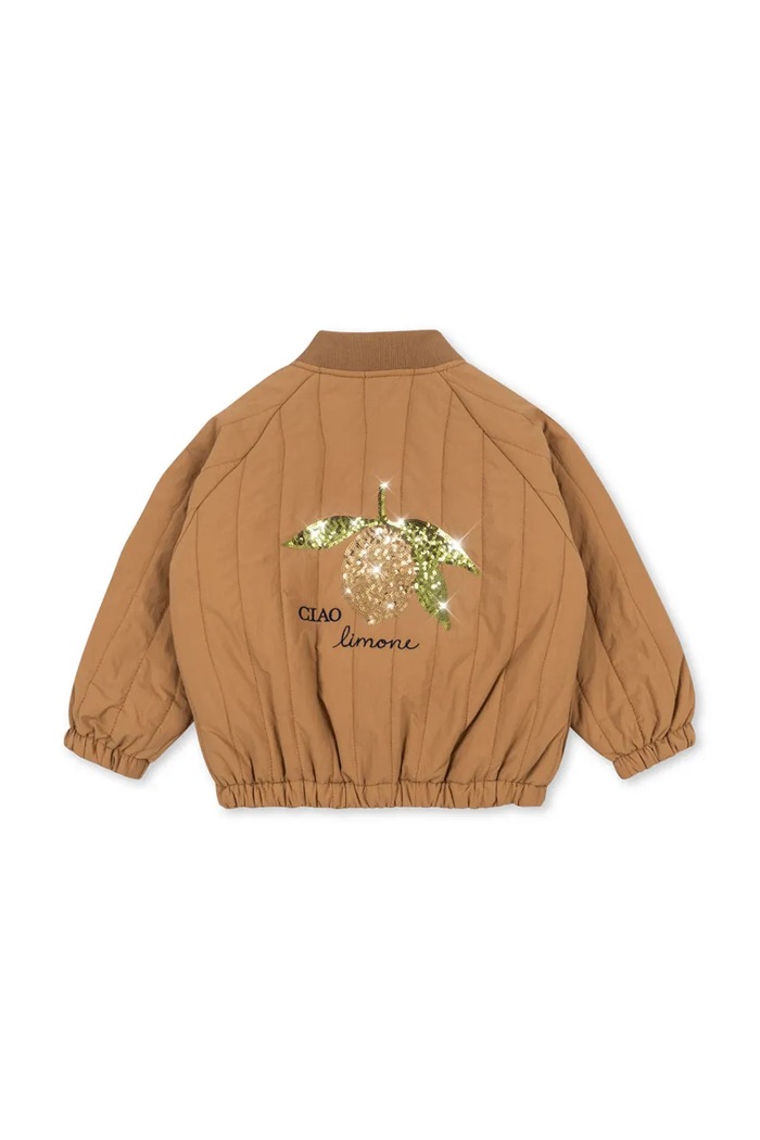 Konges Sløjd geacă JUNO SEQUIN BOMBER JACKET cu captuseala maro KS103490.9BYA