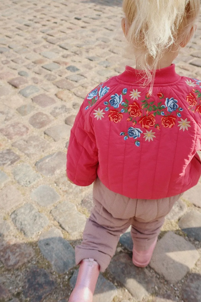 Konges Sløjd geacă bomber pentru copii JUNO BOMBER JACKET cu captuseala roz KS103484.G.9BYA