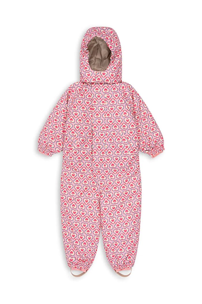 Konges Sløjd tuta per bambini NOHR SNOWSUIT PRINT foderato rosa KS103517.G.9BYA