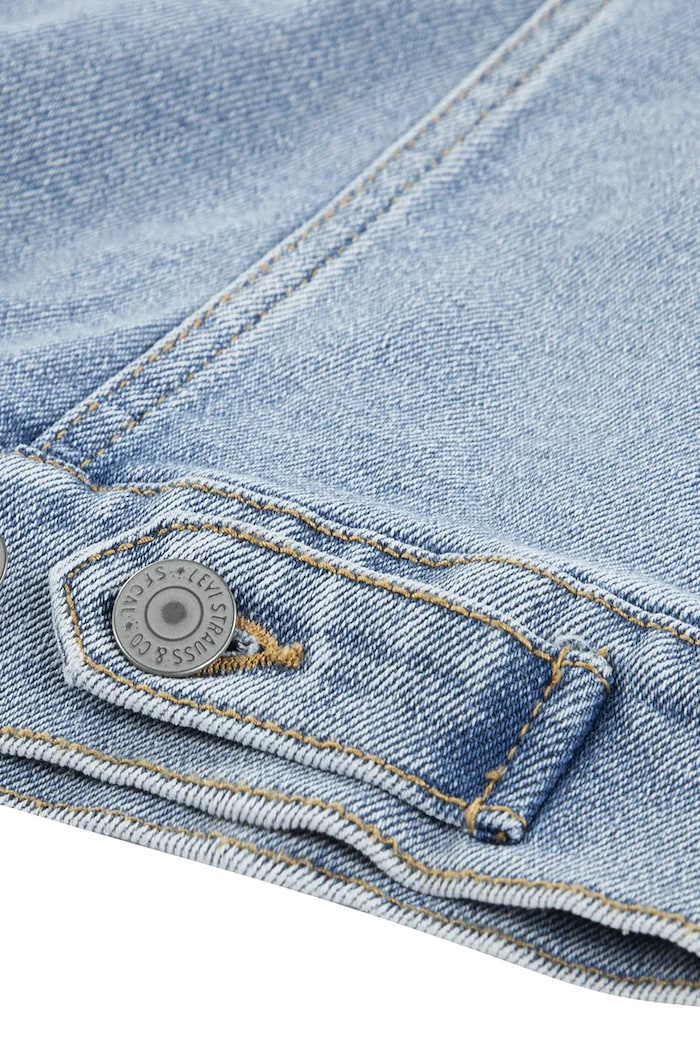 Levi's kurtka dziecięca OVERSIZED WESTERN TRUCKER 3EN567 niebieski