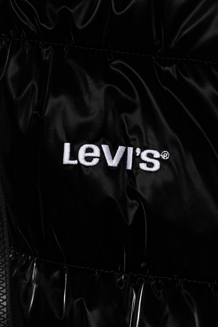 DÍVKA Dětská bunda Levi's SHINY HVWT PUFFER 4EN640 černá