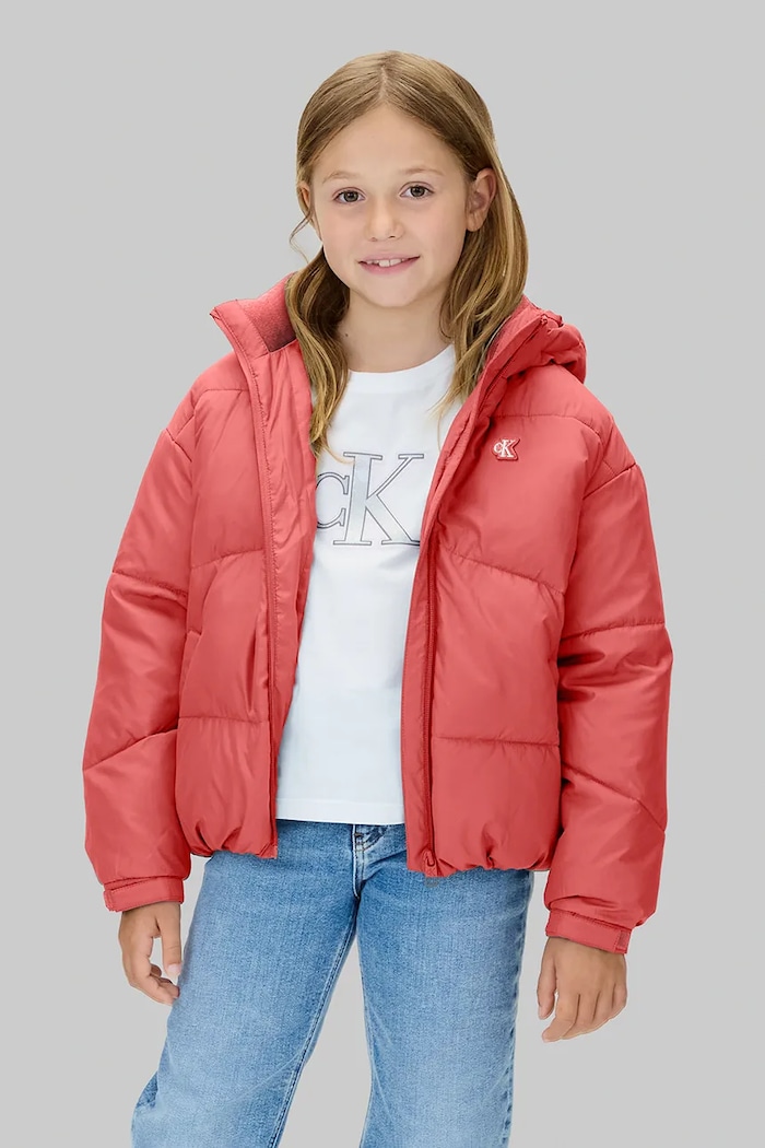 Calvin Klein Jeans geacă copii cu captuseala roz IG0IG02056.128.170.9BYA