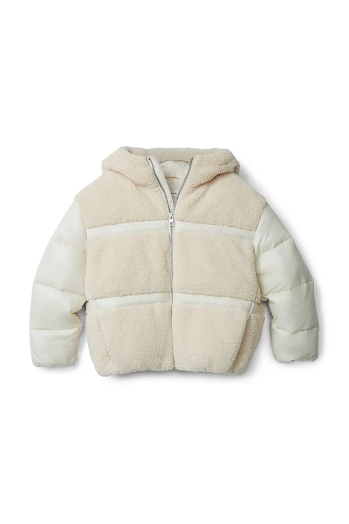 Dětská bunda Calvin Klein Jeans IG0IG03022.9BYA béžová AW25