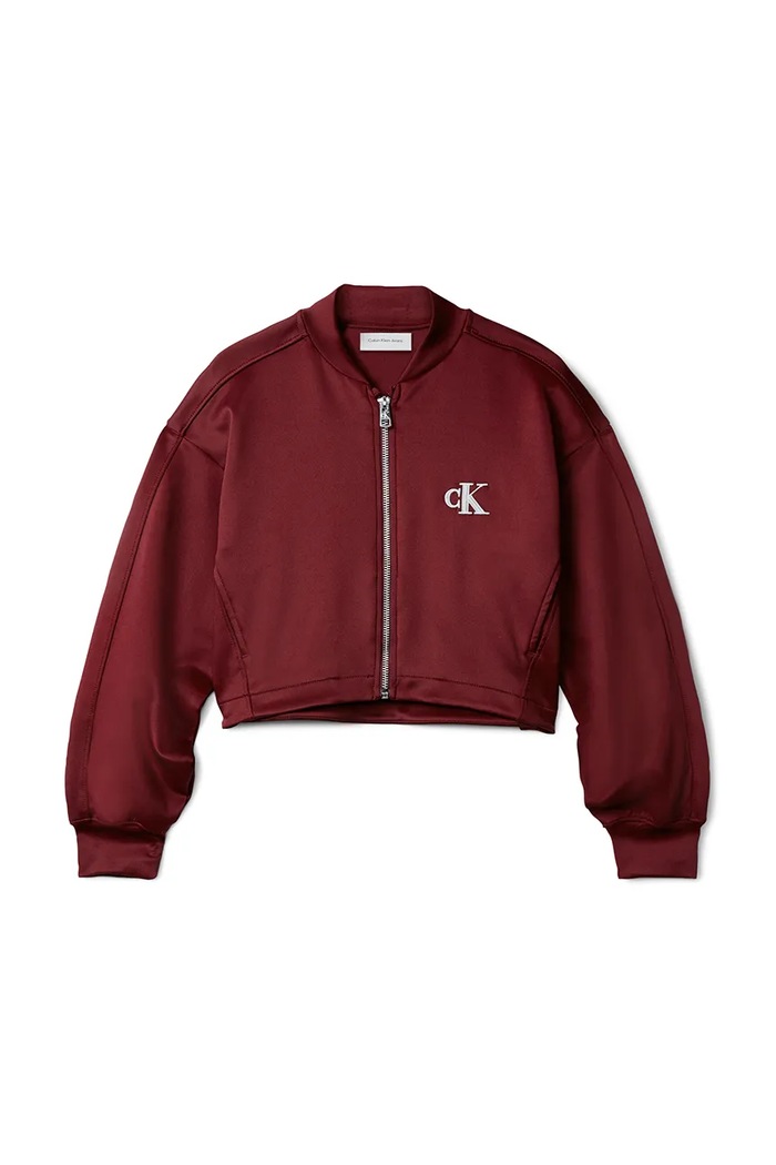 Calvin Klein Jeans geacă bomber pentru copii IG0IG03076.9BYA burgundia AW25