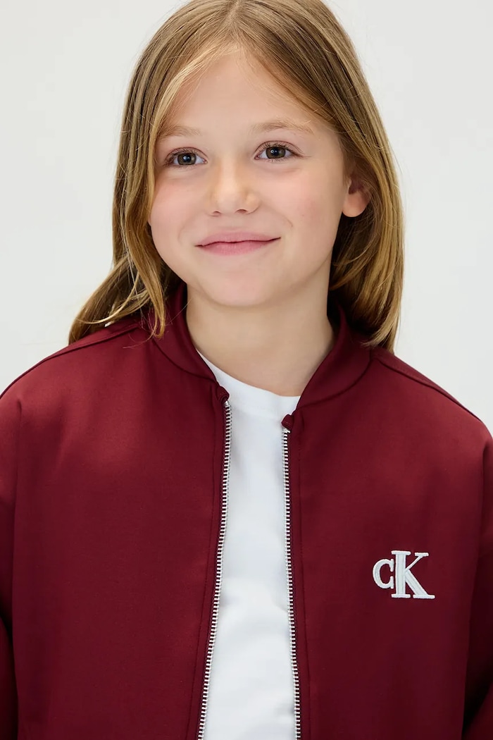 Fete Calvin Klein Jeans geacă bomber pentru copii IG0IG03076.9BYA burgundia