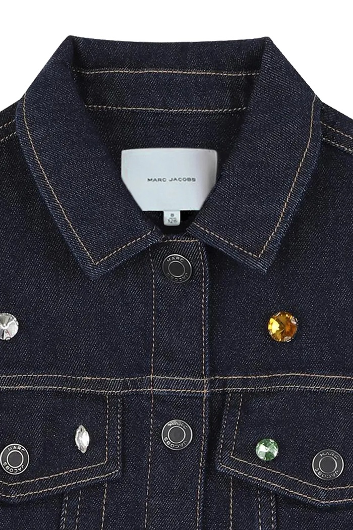 Otroška jeans jakna Marc Jacobs modra W60567