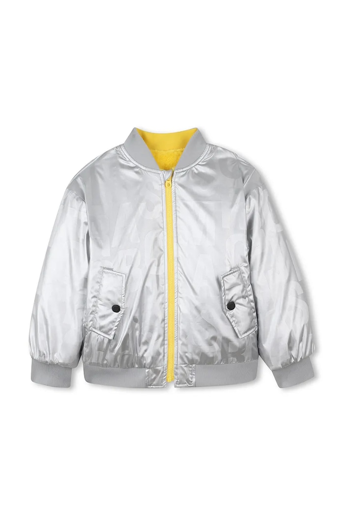 Marc Jacobs geacă reversibila pentru copii W60583 argintiu AW25