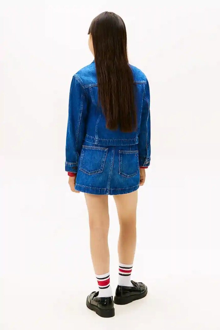Παιδικό τζιν μπουφάν Tommy Hilfiger KG0KG09002.9BYA μπλε