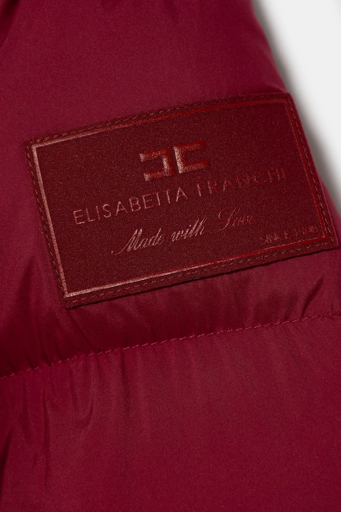 DÍVKA Dětská bunda Elisabetta Franchi EFGB131.C.NY297 burgundské