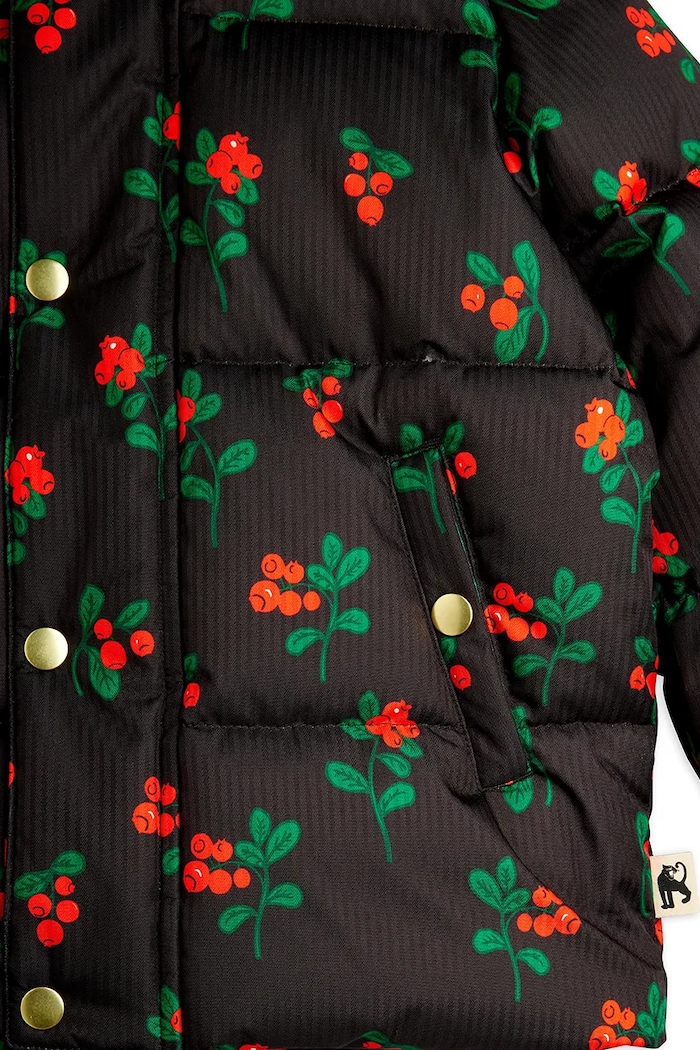 Παιδικό μπουφάν Mini Rodini Lingonberries 25710112 μαύρο