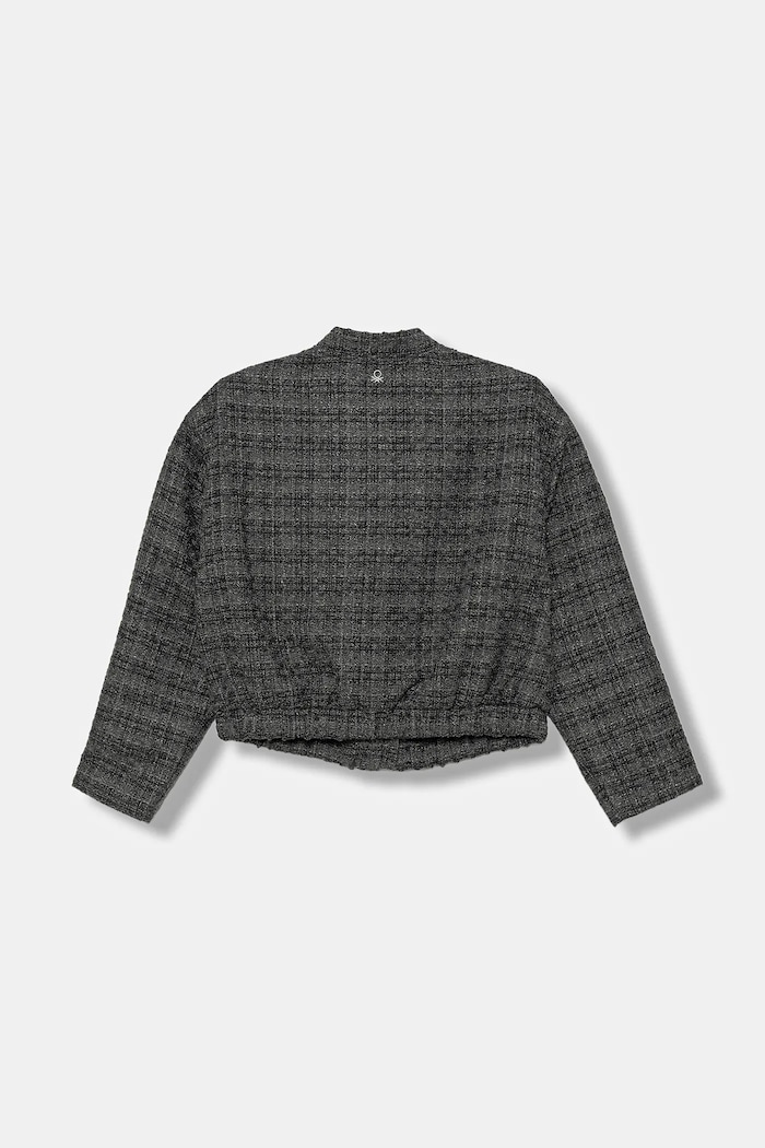 Dětská bunda s vlnou United Colors of Benetton 2SHECN06K.G.seasonal šedá AW25