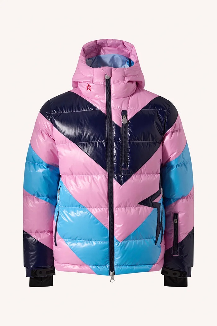 Detská páperová lyžiarska bunda Perfect Moment super mojo jacket zateplené ružová K6000013.G