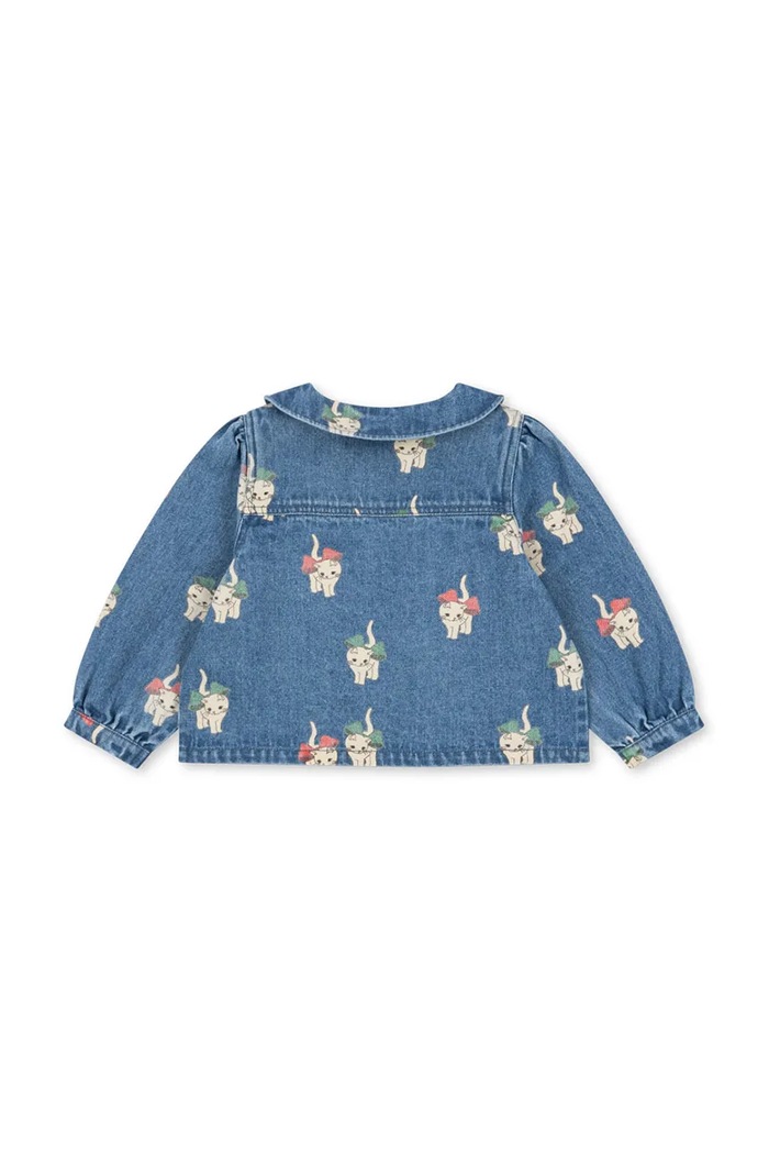 Lány Konges Sløjd gyerek pamutkabát MAGOT COLLAR JACKET GOTS KS105174.9BYA kék