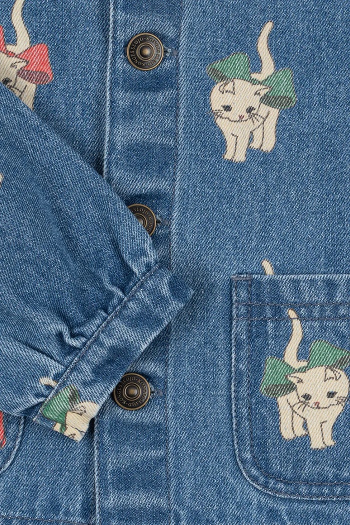 Konges Sløjd gyerek pamutkabát MAGOT COLLAR JACKET GOTS kék KS105174.9BYA