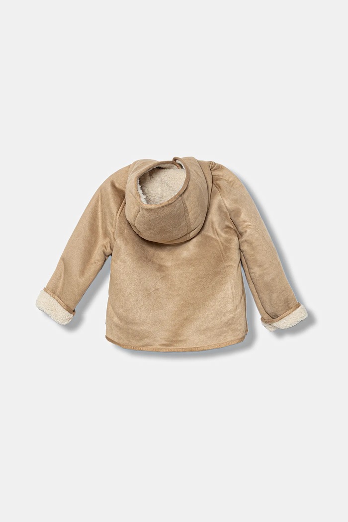 Detská bunda United Colors of Benetton 2JLAGN044.P.Seasonal béžová AW25