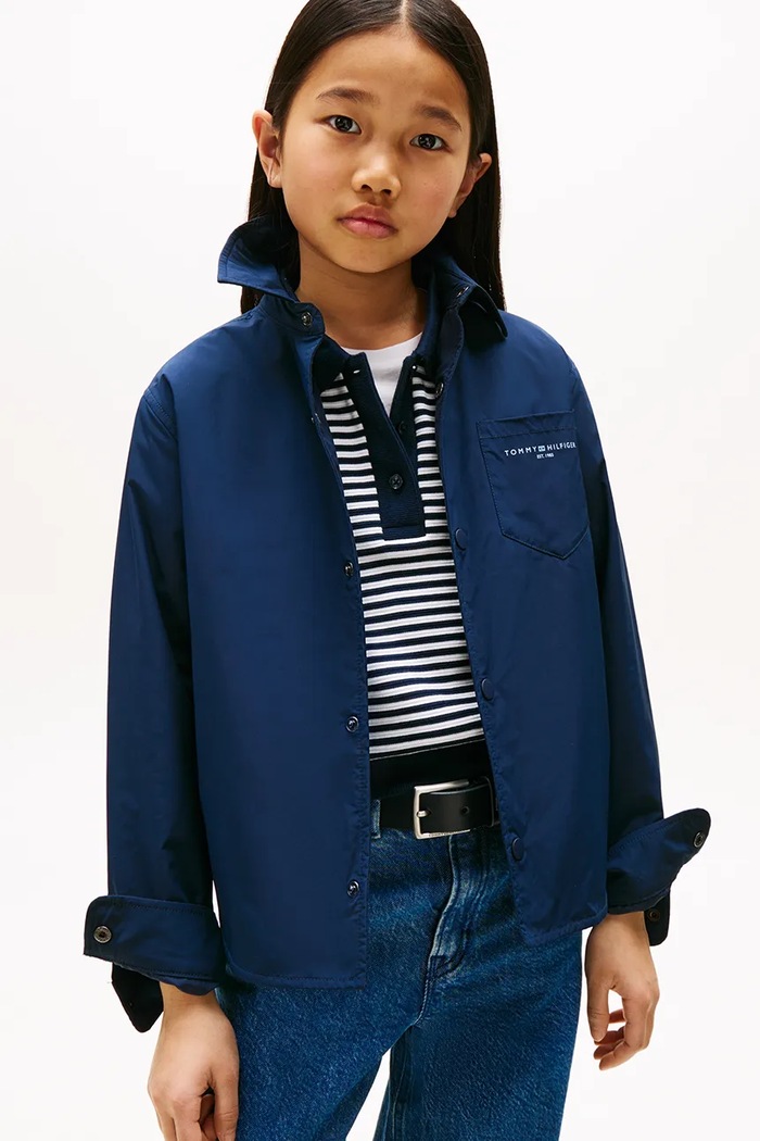 Detská bunda Tommy Hilfiger nezateplené tmavomodrá KS0KS00644.9BYA