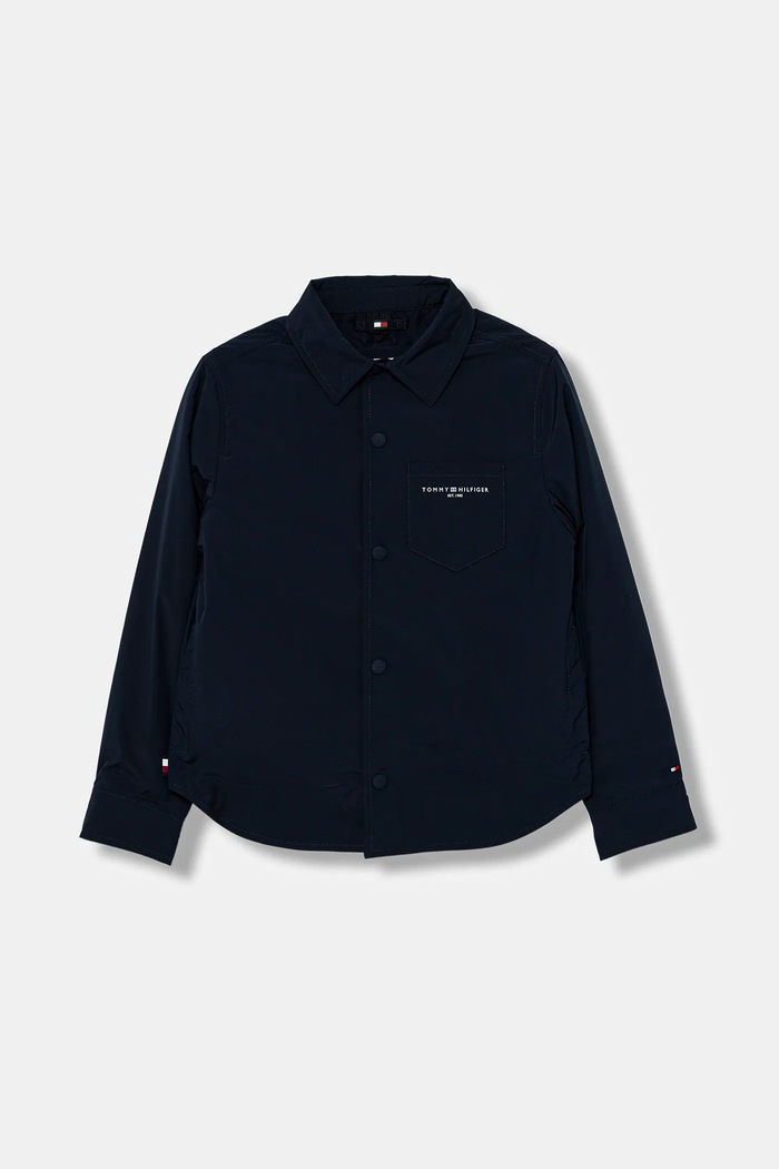 Detská bunda Tommy Hilfiger KS0KS00644.9BYA tmavomodrá AW25