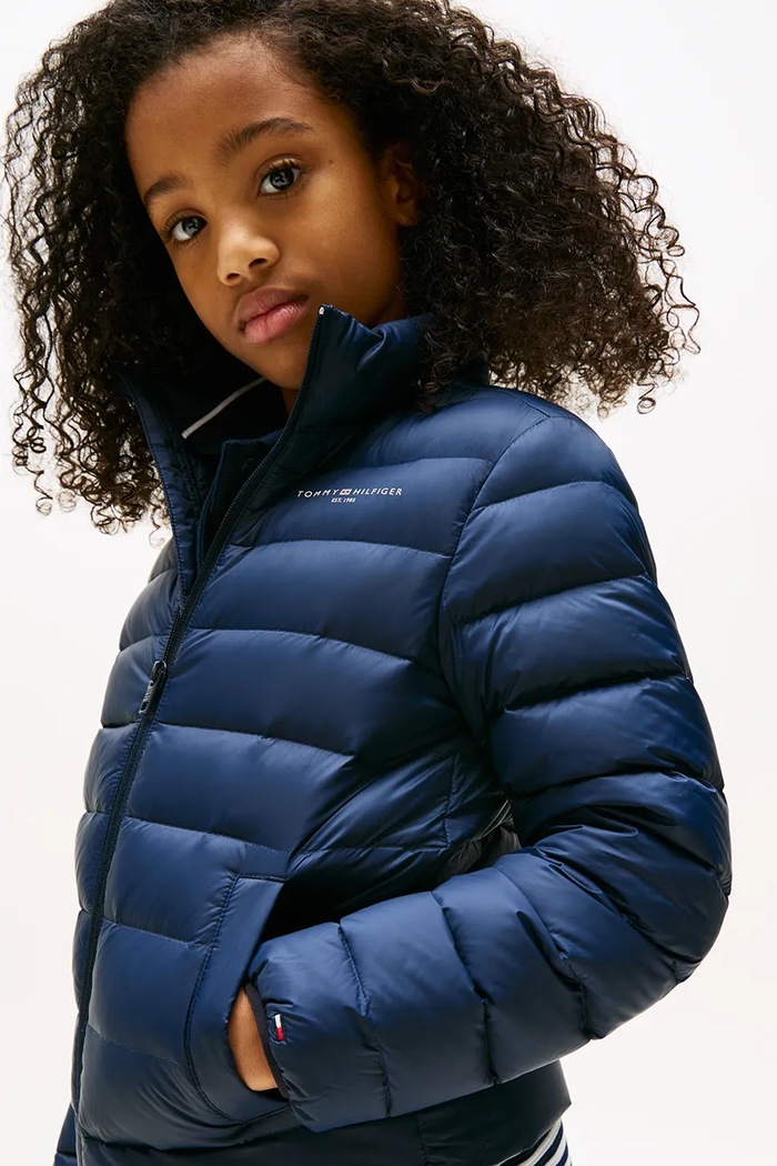Παιδικό μπουφάν Tommy Hilfiger KS0KS00652.9BYA σκούρο μπλε