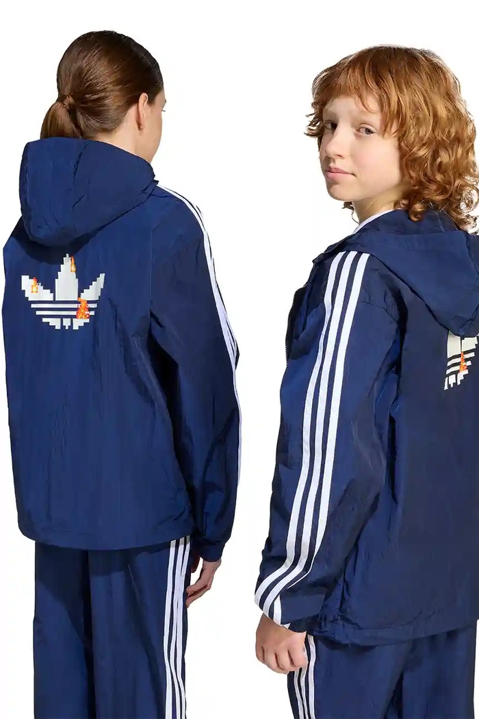 Detská bunda adidas Originals MINECRAFT KD9835 tmavomodrá