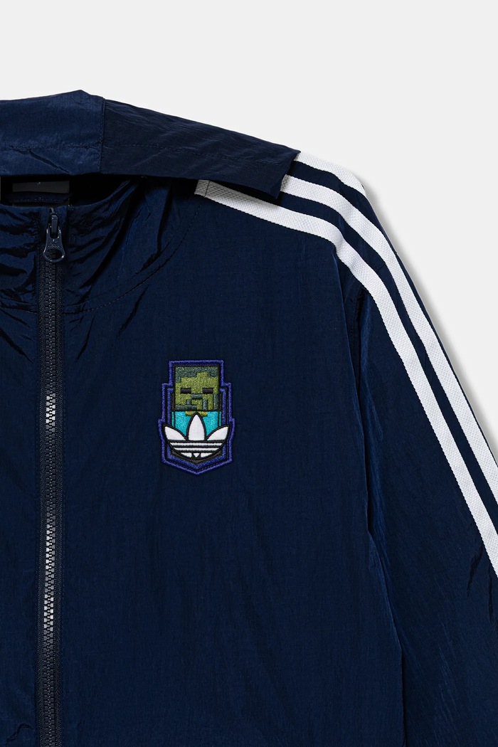 Detská bunda adidas Originals MINECRAFT tmavomodrá KD9835