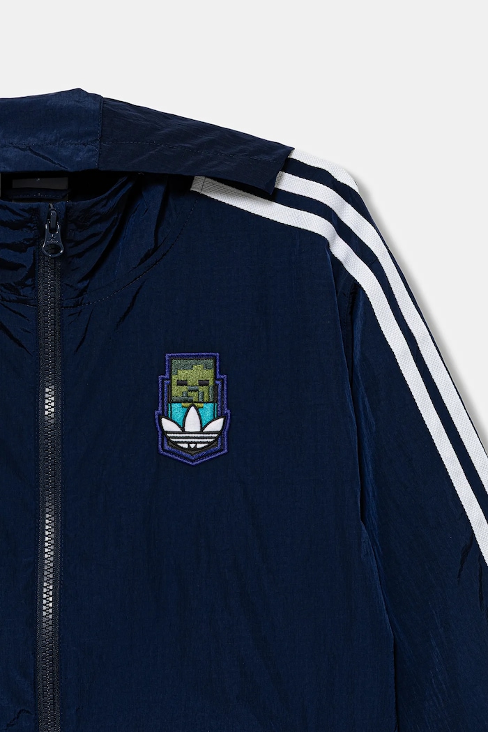Detská bunda adidas Originals MINECRAFT tmavomodrá KD9835