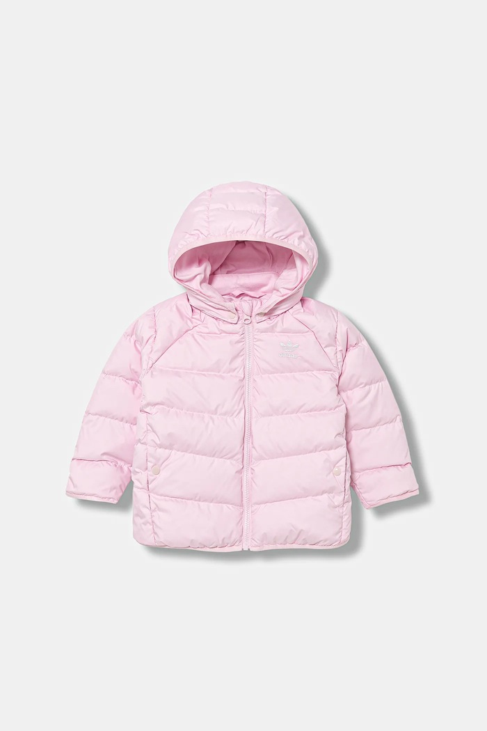 Detská páperová bunda adidas Originals zateplené ružová JY1133