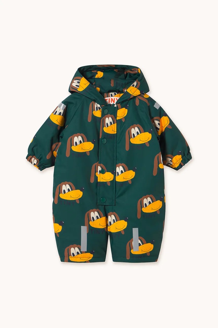 Ολόσωμη φόρμα μωρού Tinycottons DOGS SNOW ONE-PIECE άλλο τιρκουάζ AW25.039