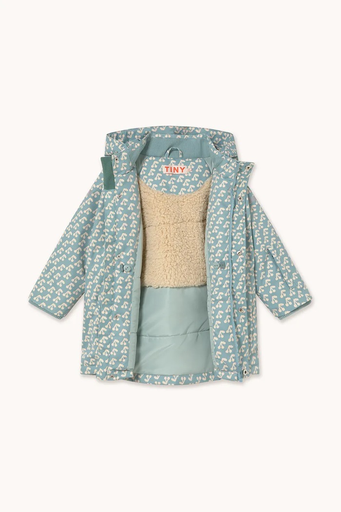 Tinycottons geacă copii CHERRIES SNOW JACKET albastru AW25.051