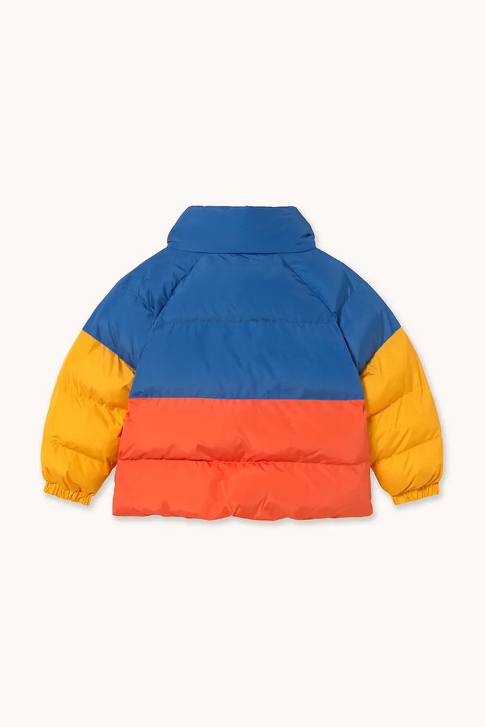 Κοριτσίστικα Παιδικό μπουφάν Tinycottons COLOR BLOCK SHORT PADDED JACKET AW25.142 πορτοκαλί