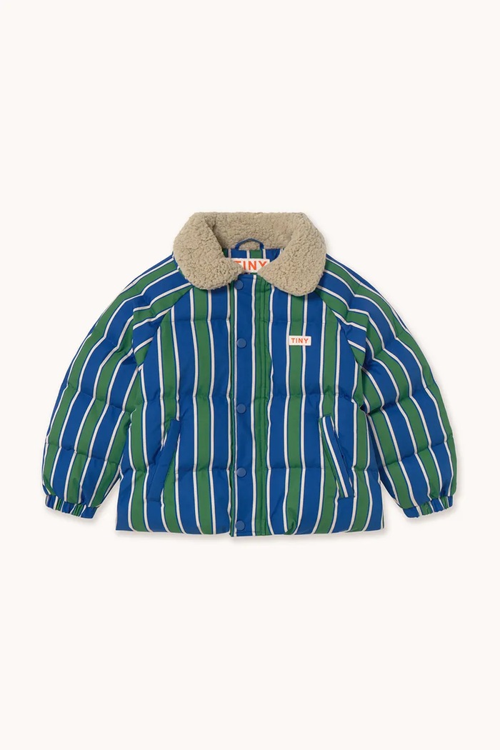 Tinycottons Geacă copii RETRO STRIPES PADDED JACKET albastru AW25.144
