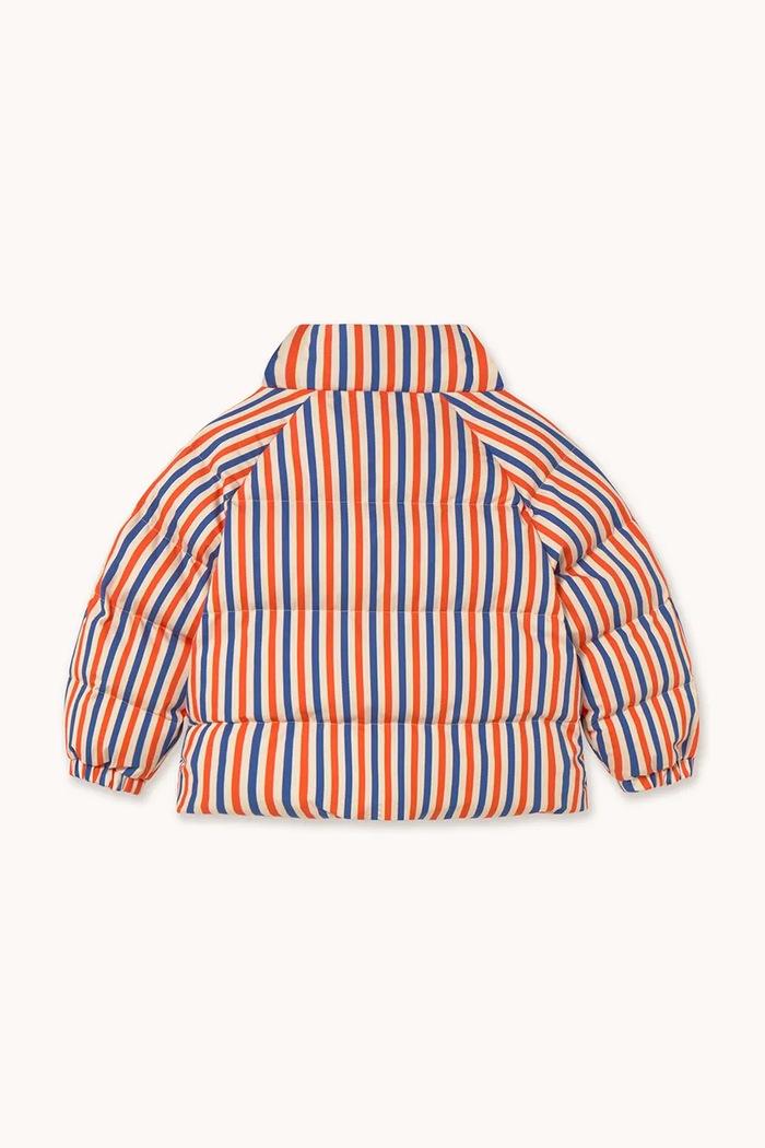 Παιδικό μπουφάν Tinycottons STRIPES SHORT PADDED JACKET AW25.146 πορτοκαλί AW25