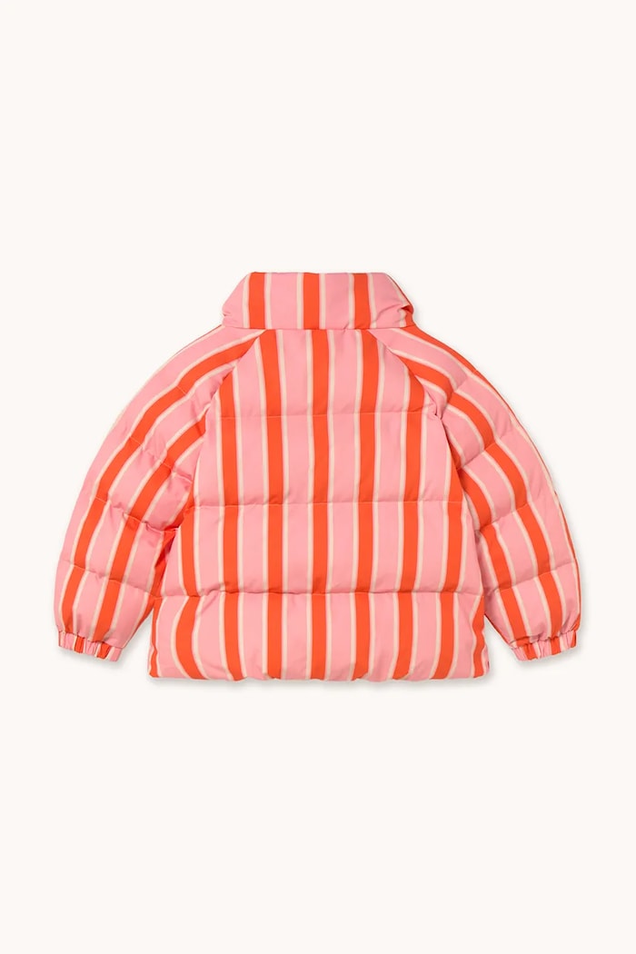 Κοριτσίστικα Παιδικό μπουφάν Tinycottons RETRO STRIPES SHORT PADDED JACKET AW25.147 ροζ