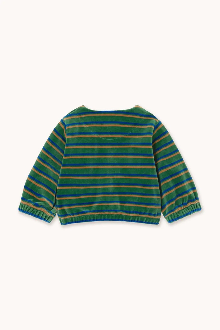 Μπουφάν μωρού Tinycottons DUO STRIPES BABY JACKET AW25.253 τιρκουάζ AW25