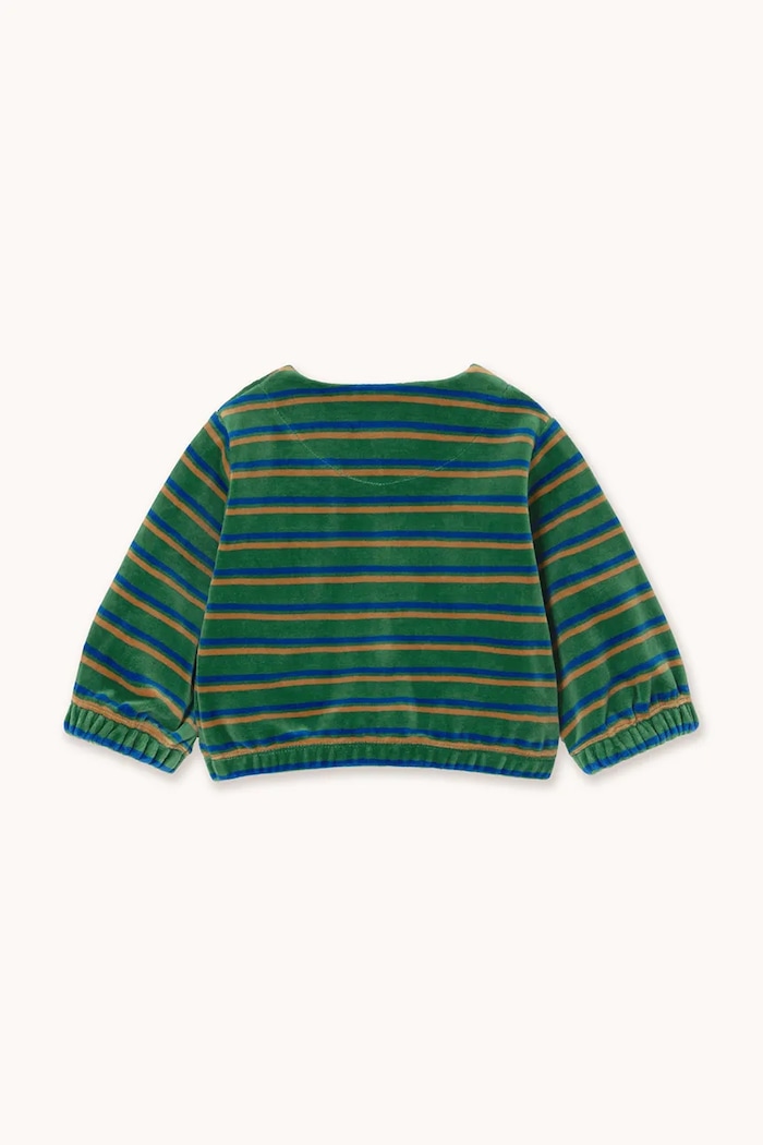 Μπουφάν μωρού Tinycottons DUO STRIPES BABY JACKET AW25.253 τιρκουάζ AW25