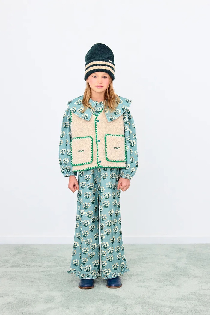 Tinycottons vestă copii SHERPA VEST bej AW25.381