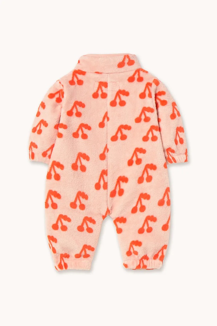 Ολόσωμη φόρμα μωρού Tinycottons CHERRIES POLAR ONE-PIECE AW25.570 πορτοκαλί AW25