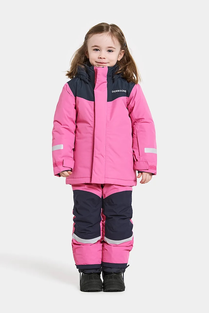 Didriksons jachetă și pantaloni pentru copii SKARE KIDS SET cu captuseala roz 504342.9BYA