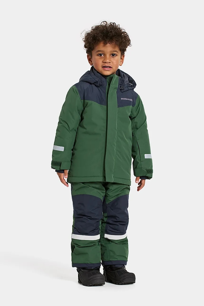 Detská bunda a nohavice Didriksons SKARE KIDS SET jemné zateplenie zelená 504342.9BYA