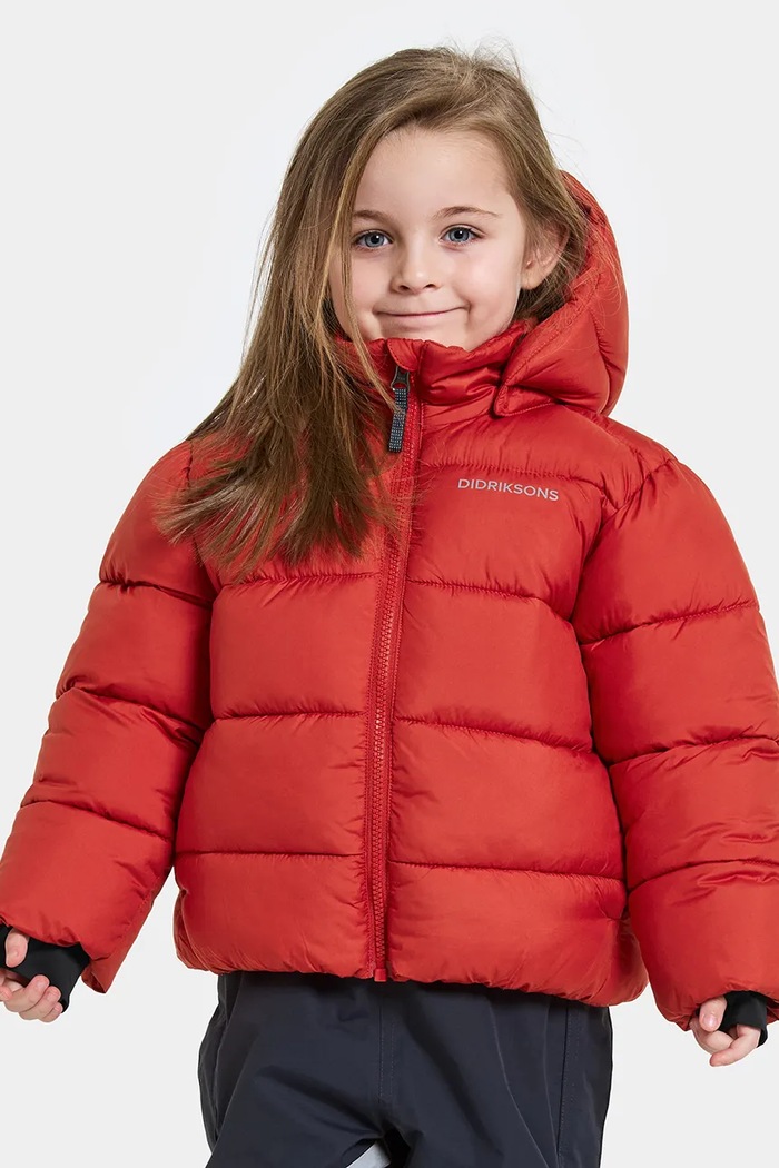 Detská bunda Didriksons ROXEN KIDS JACKET zateplené červená 505811.9BYA