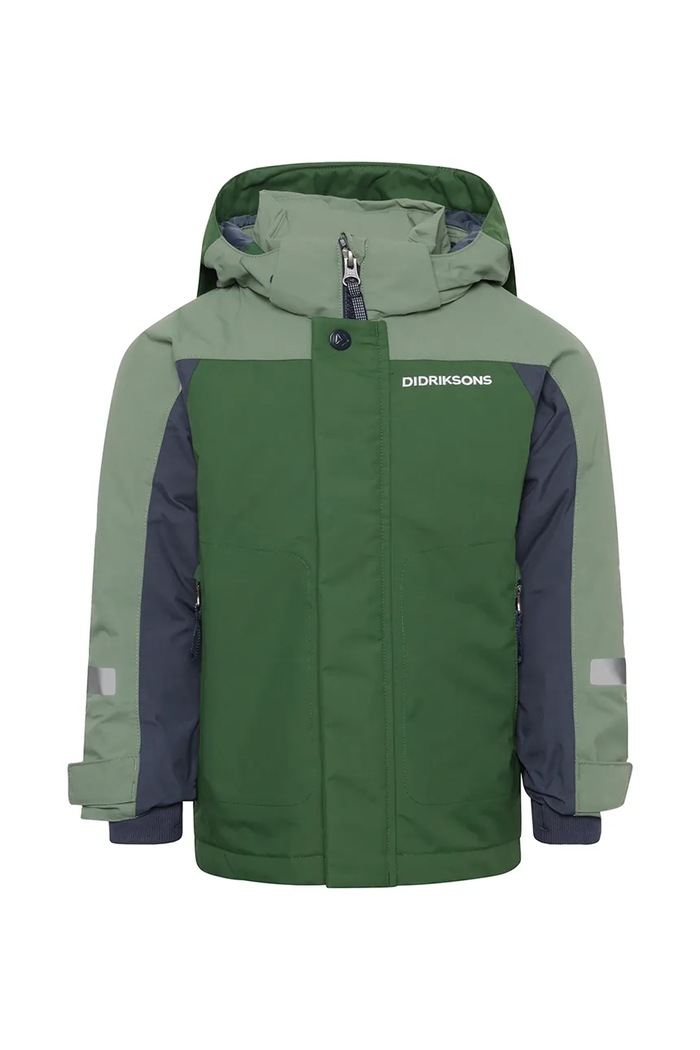 Detská bunda Didriksons NEPTUN KIDS JKT 4 505985.9BYA zelená AW25